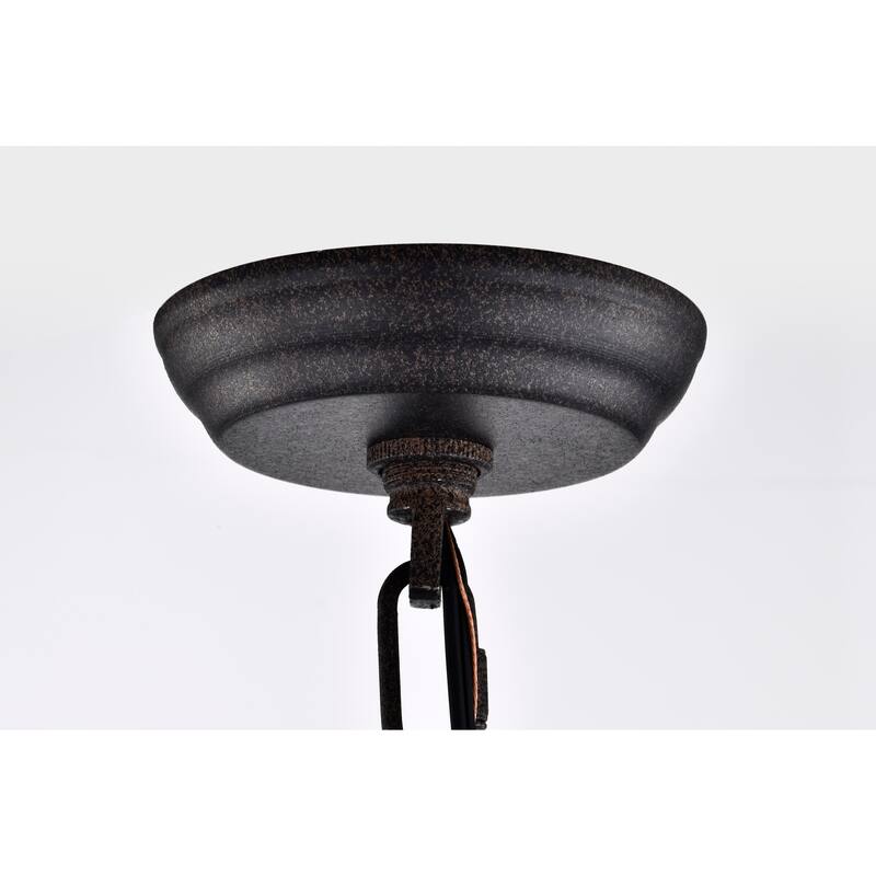Valeria 14 Inch Modern-Farmhouse Style Imitation Wood Grain Finish Pendant Lighted Chandelier 4-Light - N/A