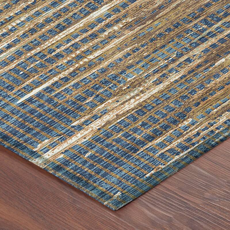 Machine Washable Indoor/ Outdoor Casual Keystone Chantille Rug