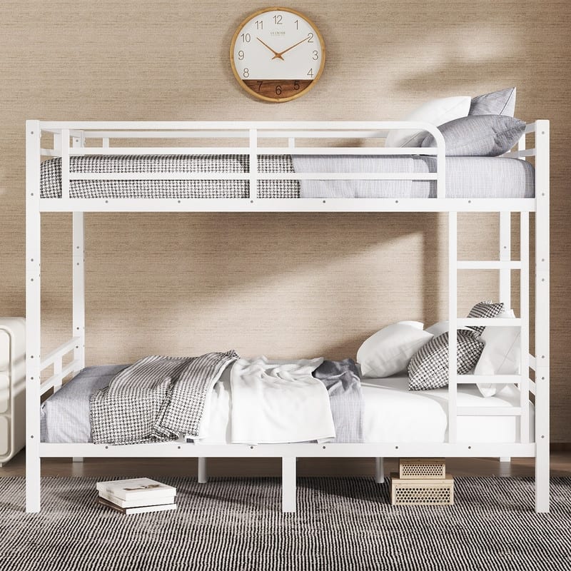 Full XL over Full XL Size Metal Bunk Bed for Teens and Adults