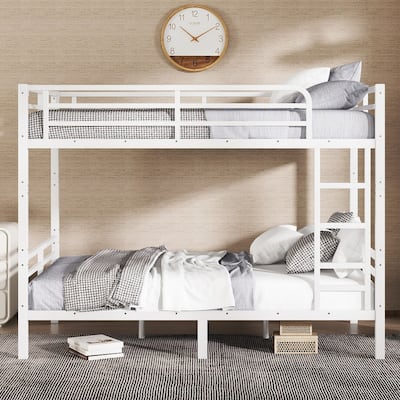 Full XL over Full XL Size Metal Bunk Bed for Teens and Adults