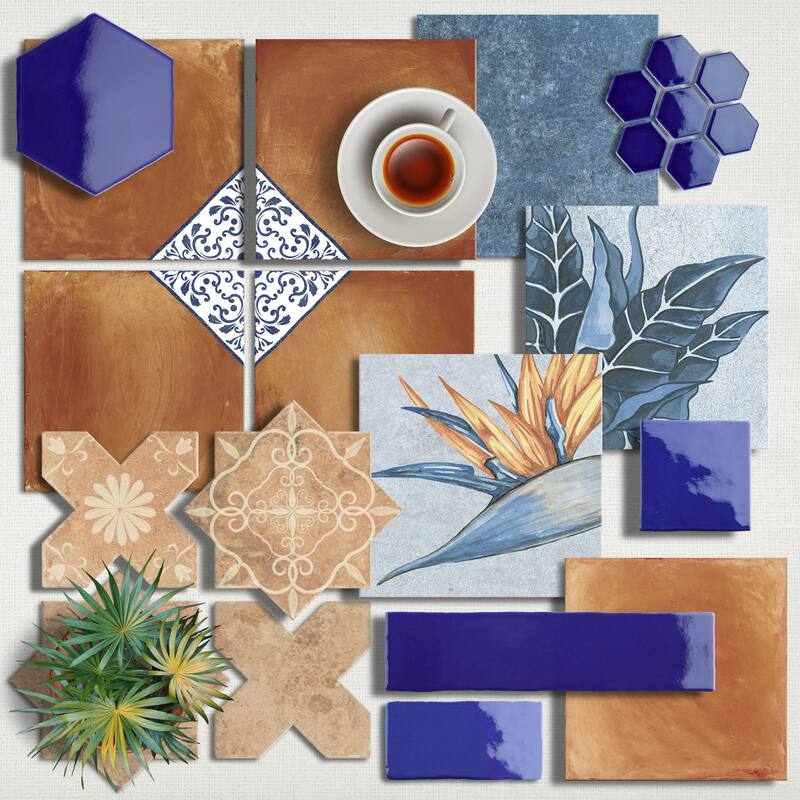 Merola Tile Sentier des Ocres 7-7/8" x 7-7/8" Porcelain Floor and Wall Tile