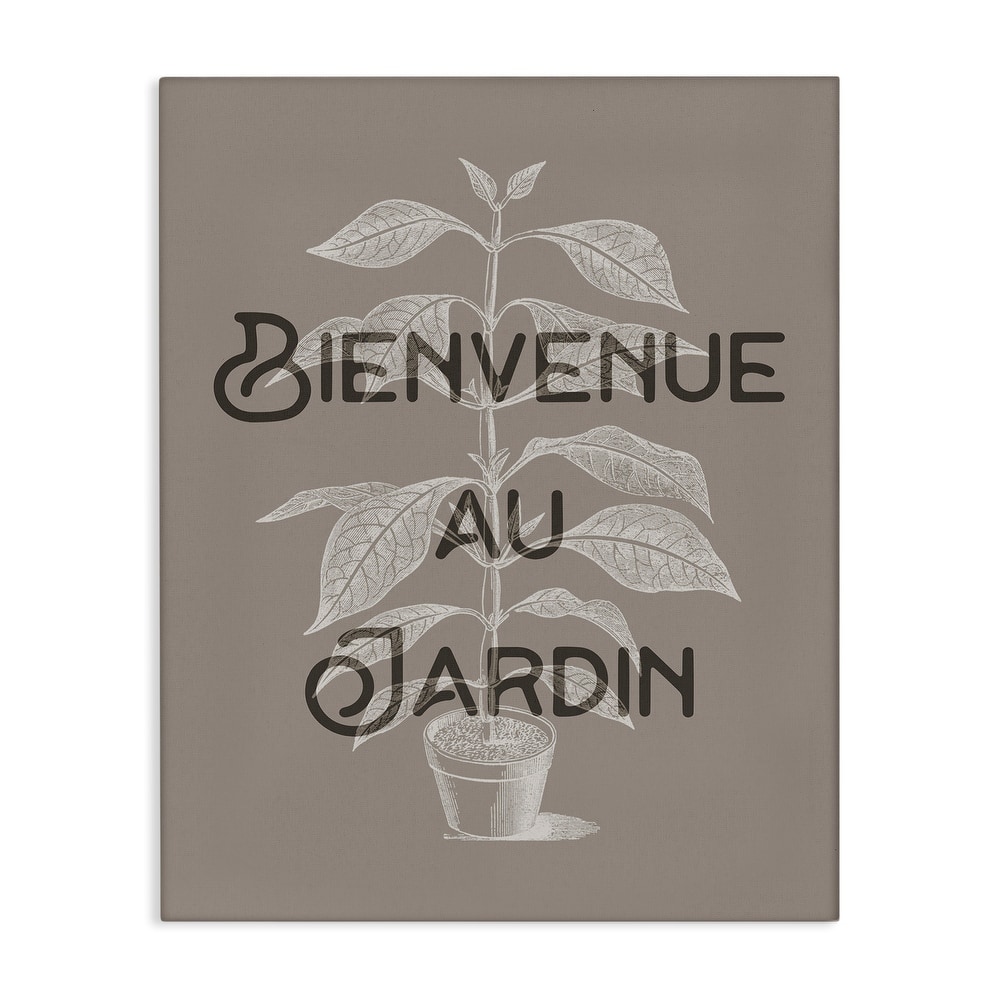 Stupell French Garden Plant Phrase Canvas Wall Art Design By Lil' Rue