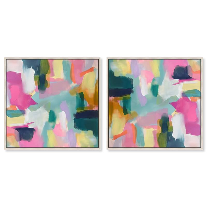 Pastel Poppies Canvas by Art Remedy - 24" x 20" - White