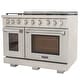 preview thumbnail 6 of 29, Professional 48 in. 6.7 cu. ft. Double Oven Natural Gas Range with 25K Power Burner, Convection Oven in Stainless Steel