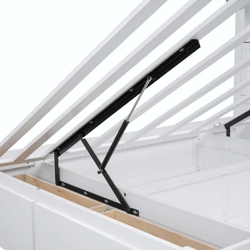 Wood Queen Size Hydraulic Platform Bed