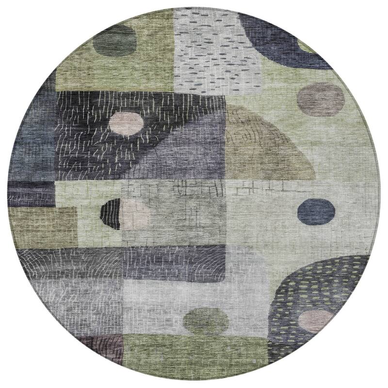 HomeRoots Geometric Transitional Rectangle Outdoor Rug