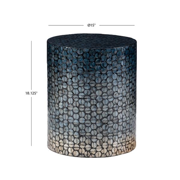 Nittany Coastal Ombre Drum Accent Table Bed Bath & Beyond 36411759