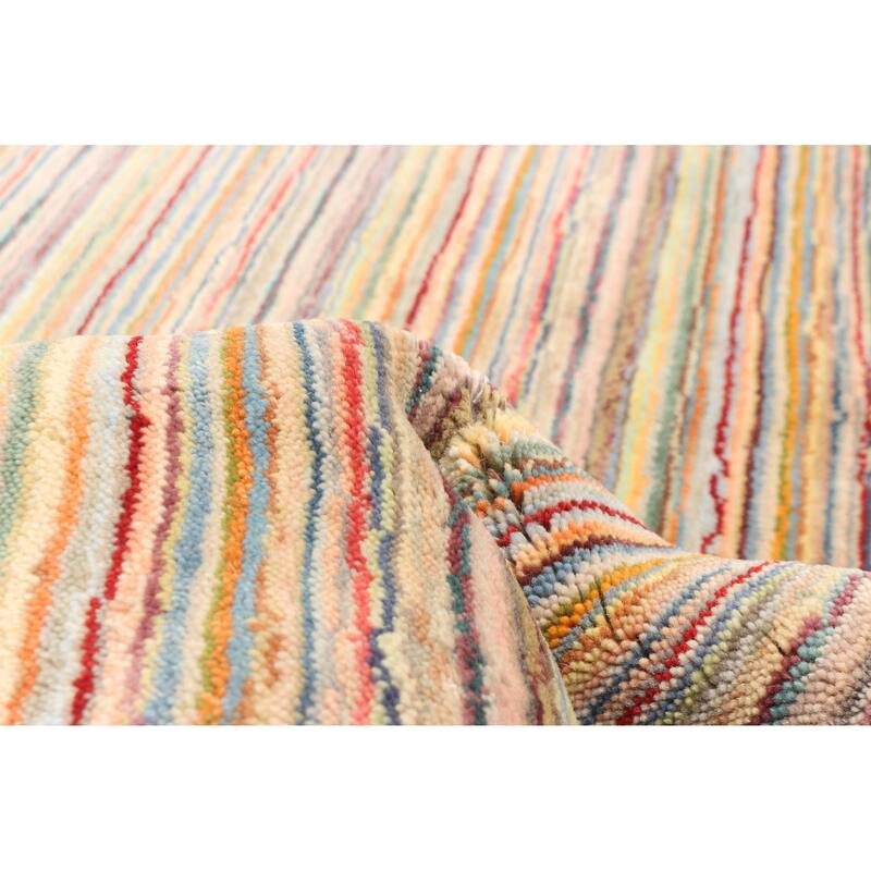 ECARPETGALLERY Hand Loomed Kashkuli Gabbeh Beige Wool Rug - 3'11 x 5'11