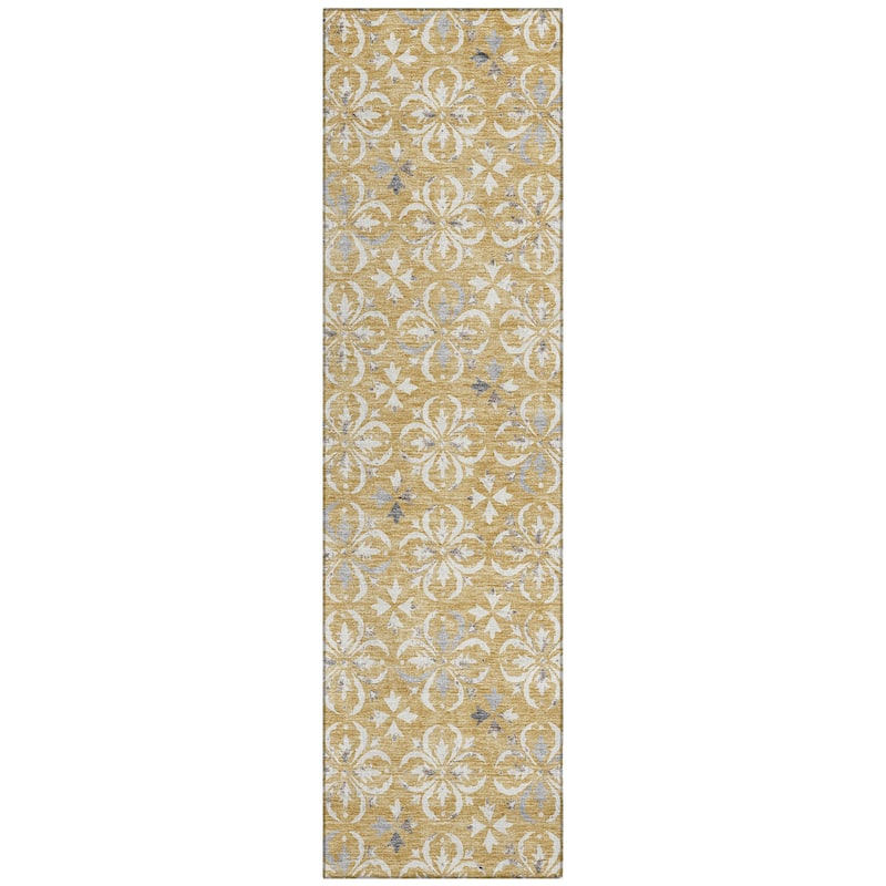 Machine Washable Indoor/ Outdoor Chantille Traditional Medallion Rug
