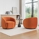 preview thumbnail 27 of 107, SEYNAR Modern Glam Velvet Upholstered 360 Degree Swivel Accent Armchair Set of 2