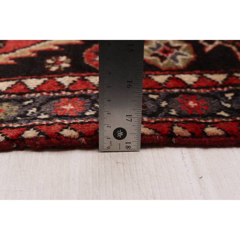 ECARPETGALLERY Hand-knotted Anadol Black, Red Wool Rug - 3'7 x 8'11