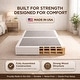 preview thumbnail 18 of 37, Onetan 8-Inch & 4-Inch Wooden Box Spring/Foundation Ideal for Mattress, No Assembly Needed, White.