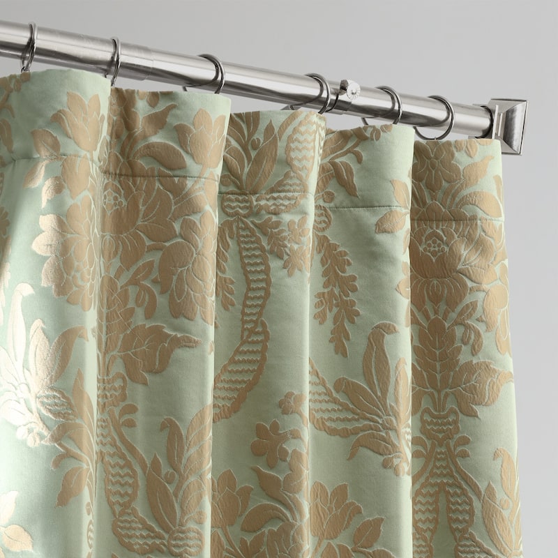 Exclusive Fabrics Magdelena Faux Silk Jacquard Curtain (1 Panel)