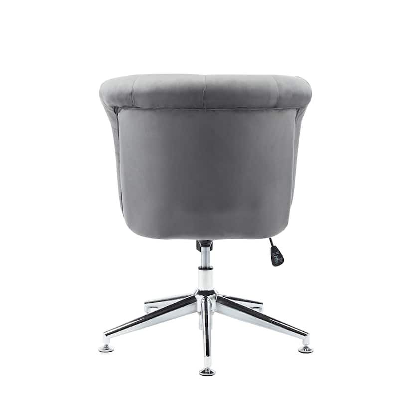 Porthos Home Quoba Tufted Velvet Office Chair, Castors and Footers Both Included