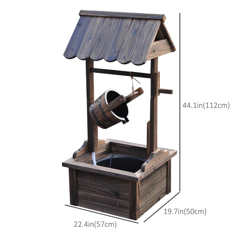 Accent Rustic Wishing Well Fountain
