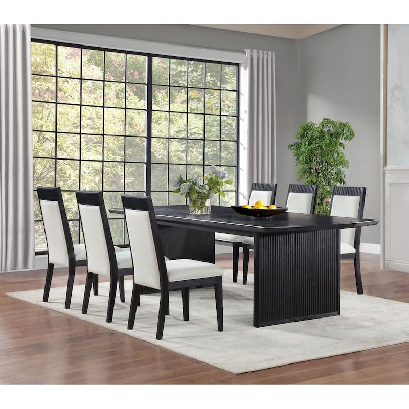 Brookmead Extension Leaf Dining Table Set Black - 7-Piece Set