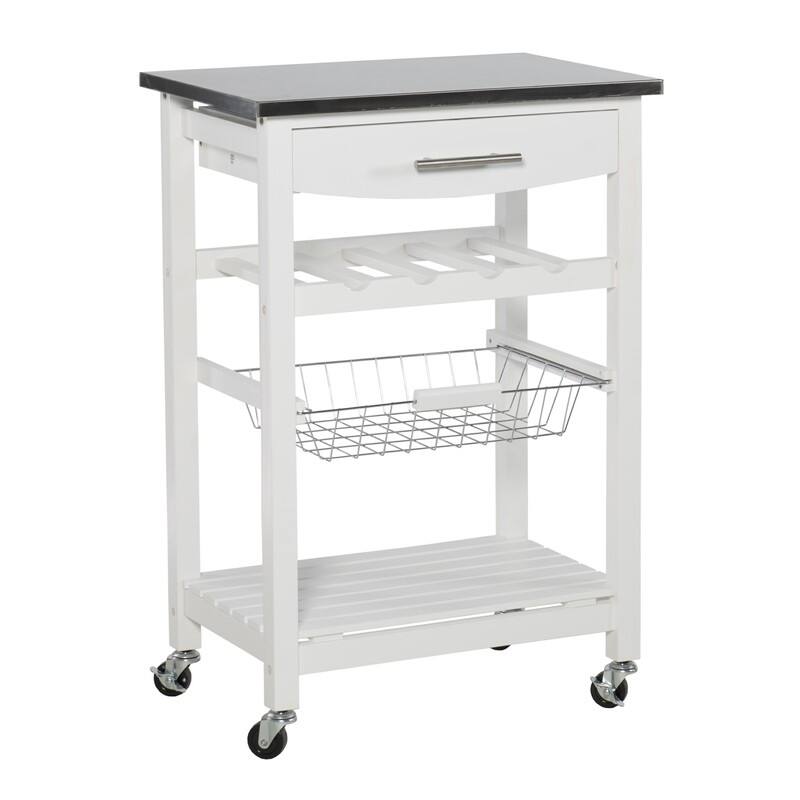 Brooks Kitchen Cart - White