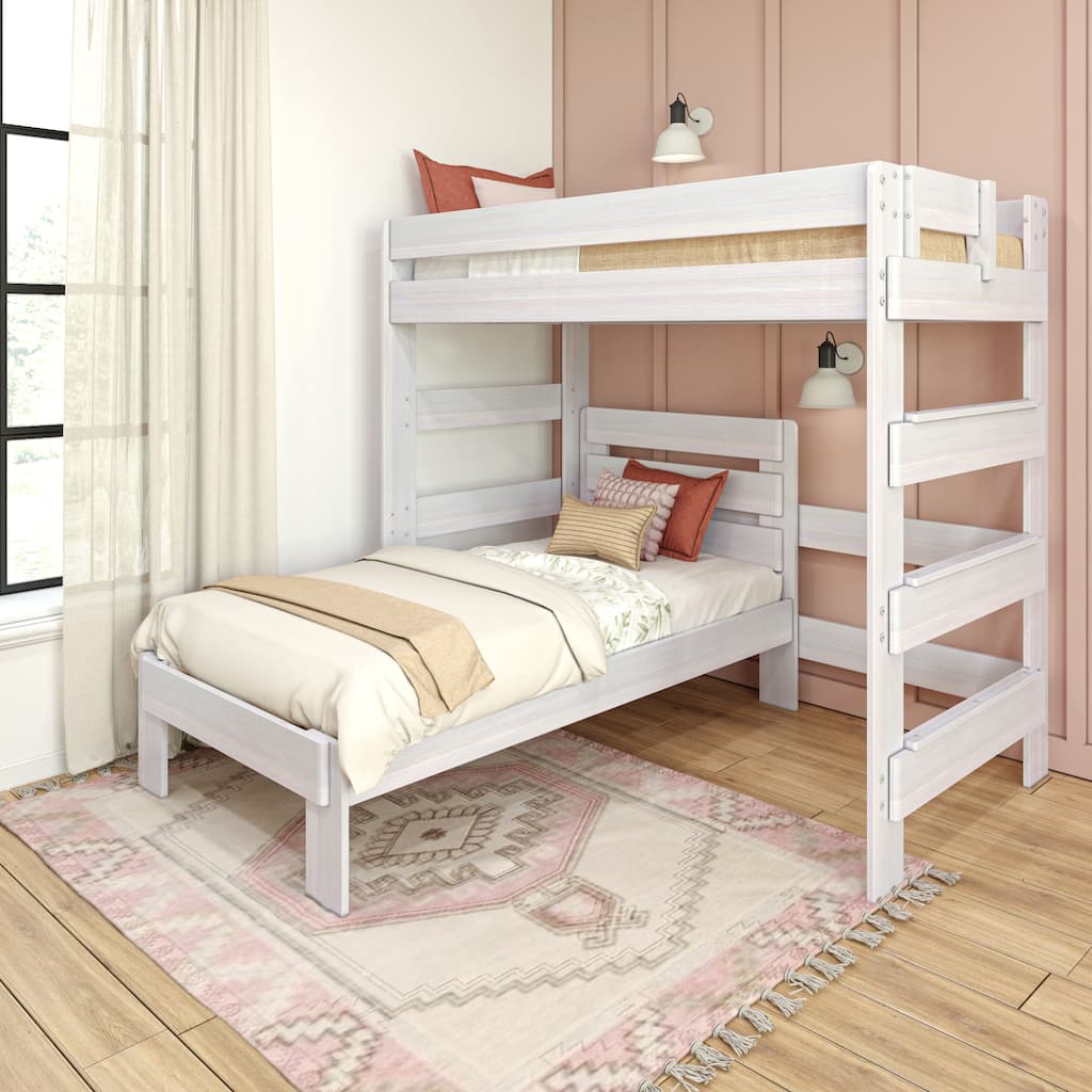Max and Lily Farmhouse Twin over Twin L-Shaped Bunk Bed