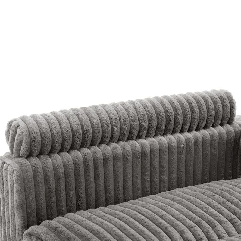 Oversized L-Shape Upholstered Chaise Lounge Sofa Couch