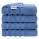 preview thumbnail 102 of 148, American Soft Linen 100% Cotton Turkish Bath Towels Large, 4 Pack Luxury Hotel Spa Quality Turkish Bath Towels Bathroom Sets Electric Blue