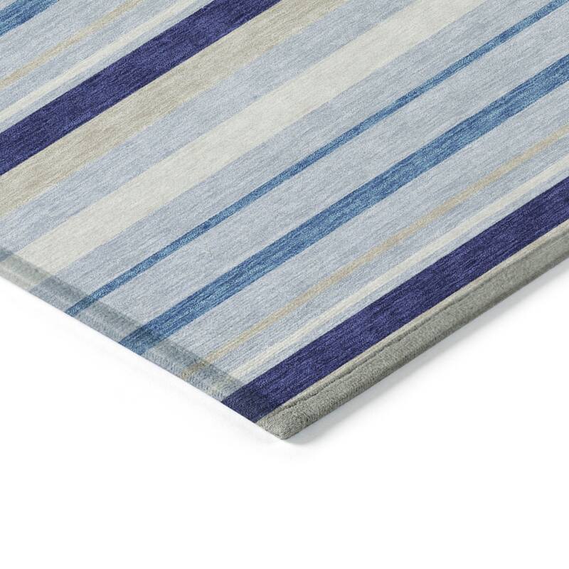 HomeRoots Striped Transitional Rectangle Outdoor Rug