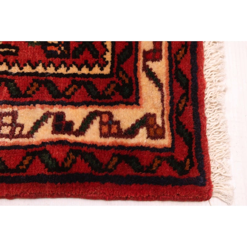 ECARPETGALLERY Hand-knotted Andelz Red Wool Rug - 2'8 x 9'7