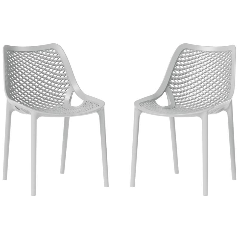 Frond and Form Outdoor Stacking Dining Side Chair (Set of 2) - Gray