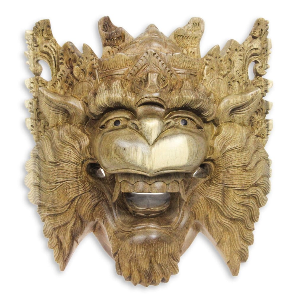 Novica Monkey King Subali Wood mask