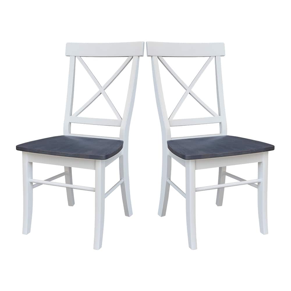 Set of Two X-Back Dining Chairs