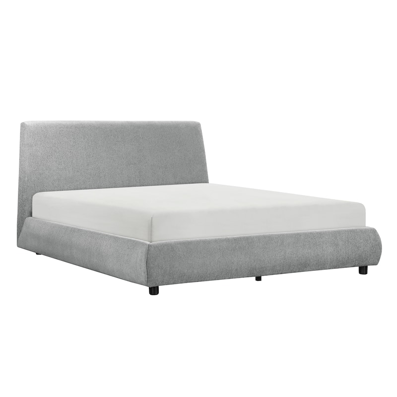 Riverton Chenille Upholstered Platform Bed, Full - Grey