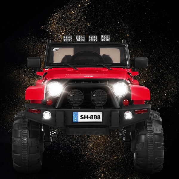 costway 12v kids electric bluetooth ride on car with remote control