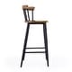 preview thumbnail 5 of 6, Merrick Wood and Iron Spindle Bar Stool