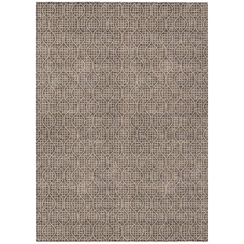 HomeRoots Geometric Transitional Rectangle Outdoor Rug