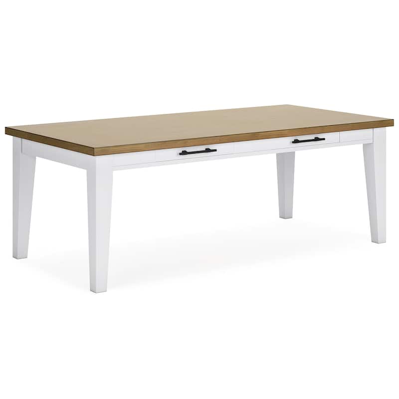 Signature Design by Ashley Ashbryn White/Natural Dining Table and 2 Chairs and Bench
