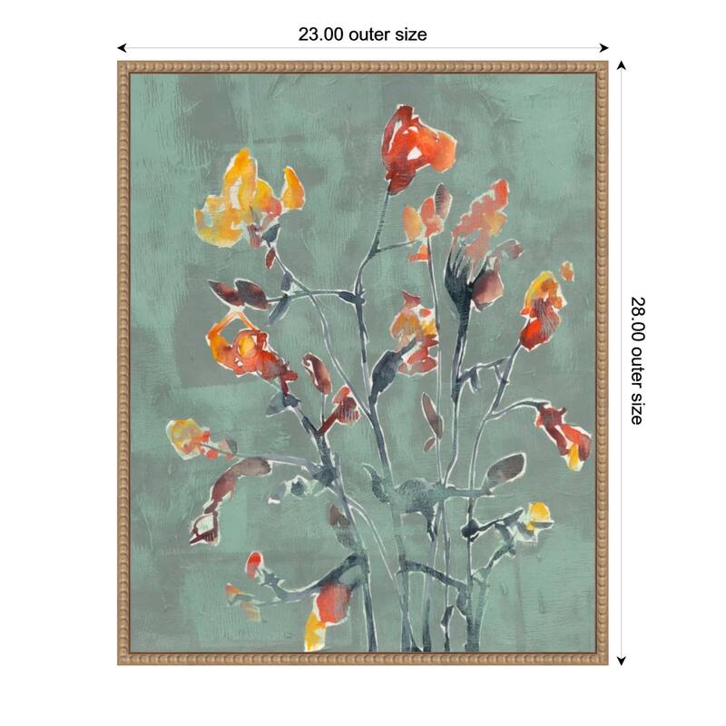 Wildflower Watercolors No. 1 by Jennifer Goldberger (23 x 28 in.), Framed Canvas Wall Art Print