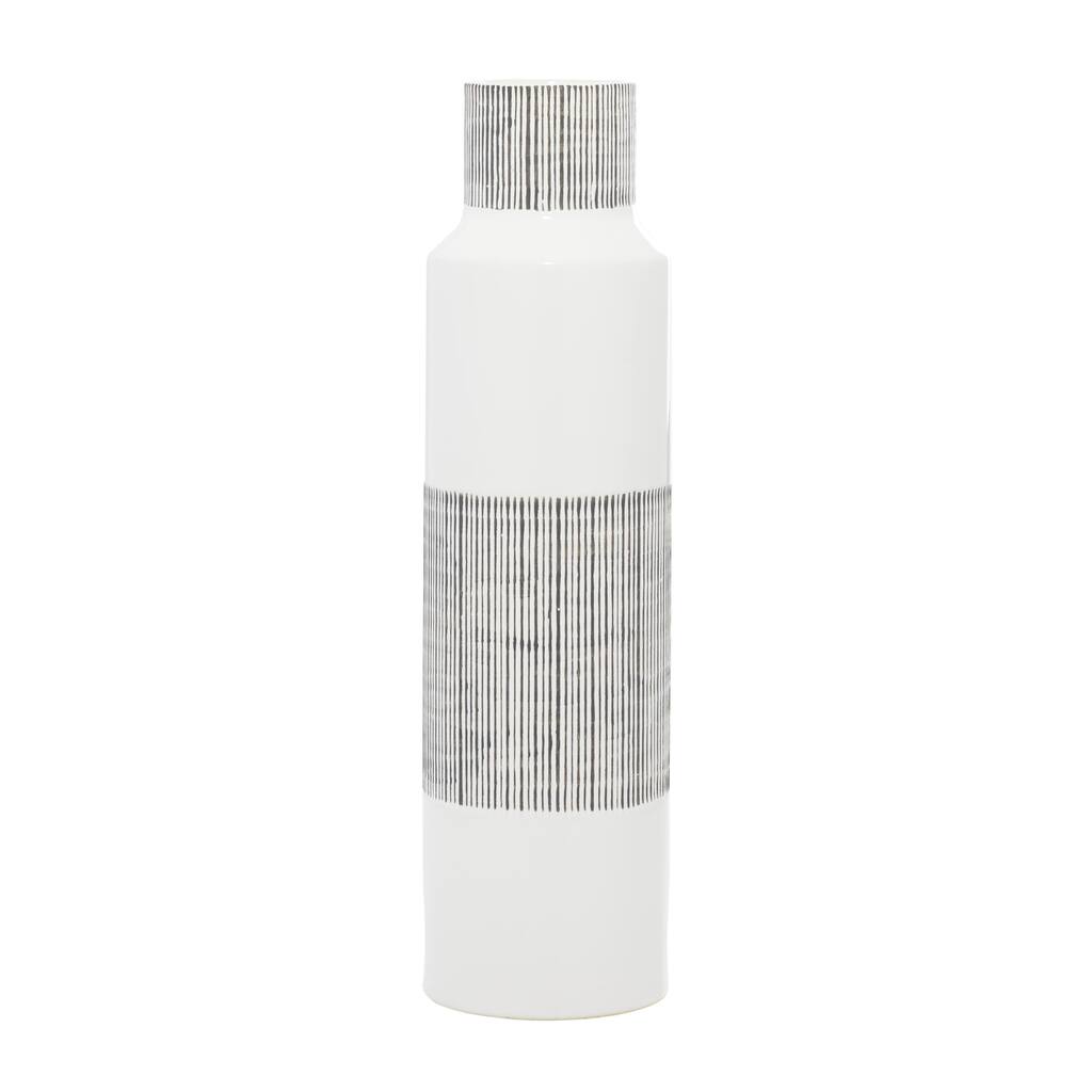 Ceramic Handmade Decorative Vase - White - Roche River Decor