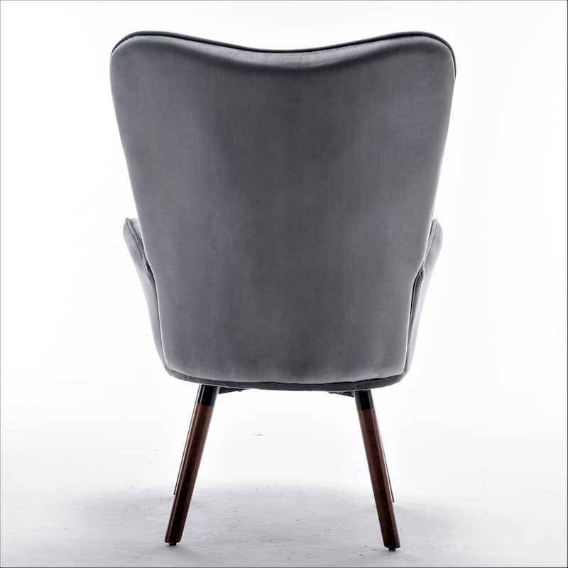 Kreedence 26.38" W Microfiber Flared Arm Accent Chair
