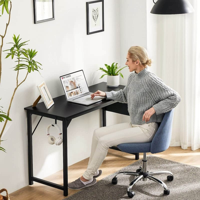 Wood Writing Desk with Stair Storage, Laptop Workstation Standing Desk Ergonomic Desks Executive Desks Executive Desks