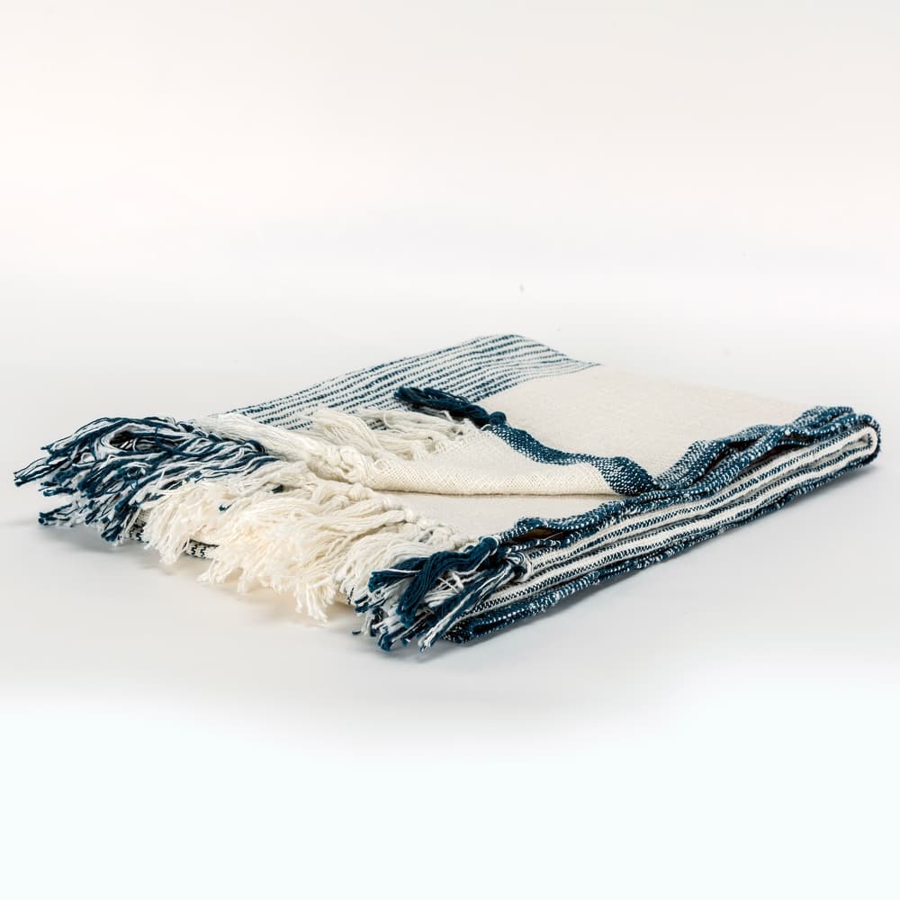 Rizzy Home Boho Stripe Woven Textured Cotton Throw