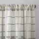 preview thumbnail 8 of 20, Clean Window Twill Stripe Anti-Dust Linen Blend Sheer Curtain Panel, Single Panel