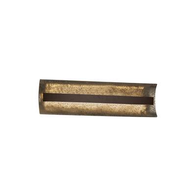 Justice Design Fusion Contour 21-inch Dark Bronze ADA LED Wall/ Bath Bar, Mercury Shade