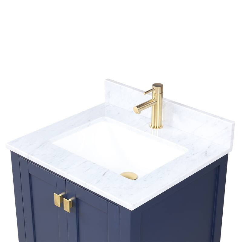 Blossom Geneva 24" Solid Wood Vanity w/ Marble Top, Sink & Mirror