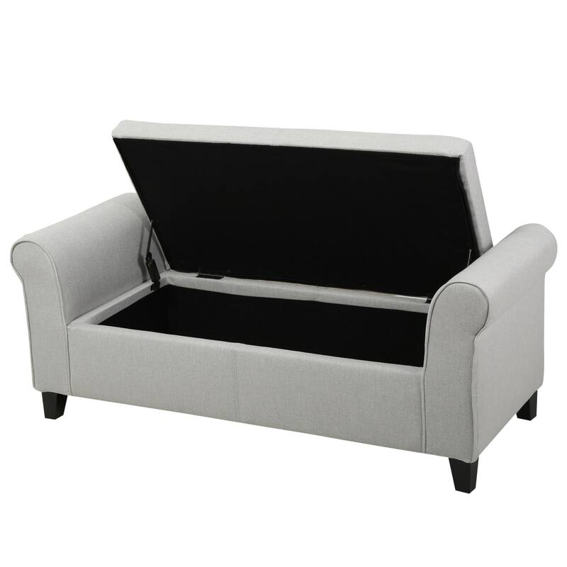 Hayes Upholstered Storage Ottoman Bench by Christopher Knight Home