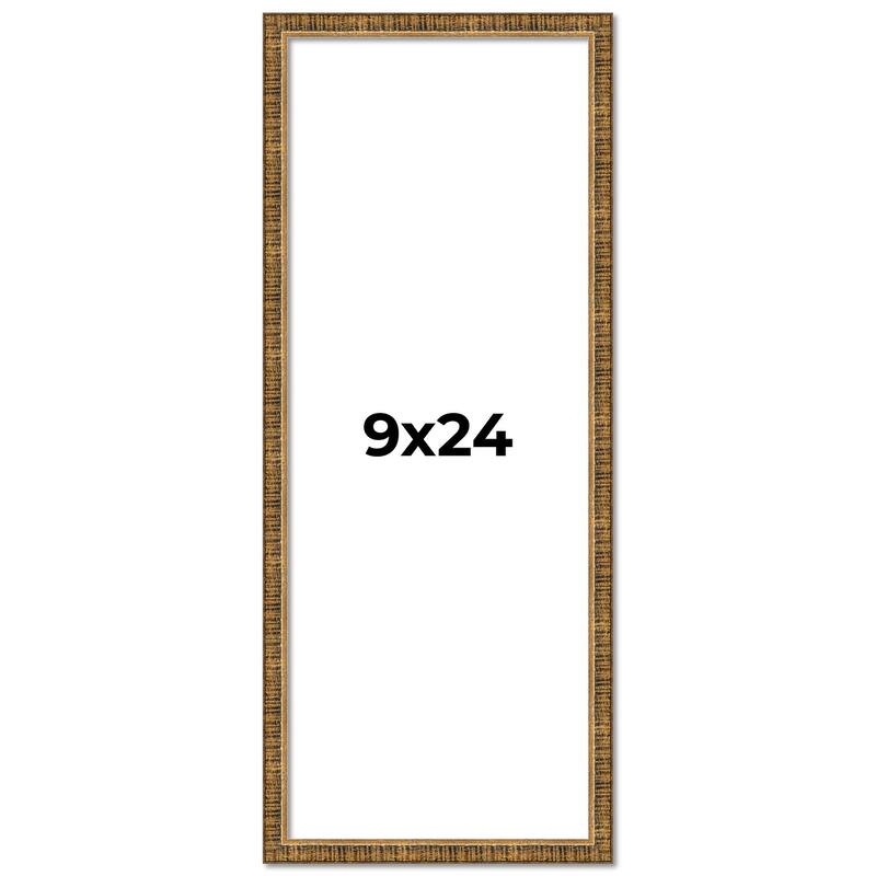 9x24 Frame Gold Solid Wood Picture Frame - Complete Modern Photo Frame