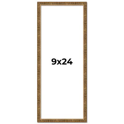 9x24 Frame Gold Solid Wood Picture Frame - Complete Modern Photo Frame