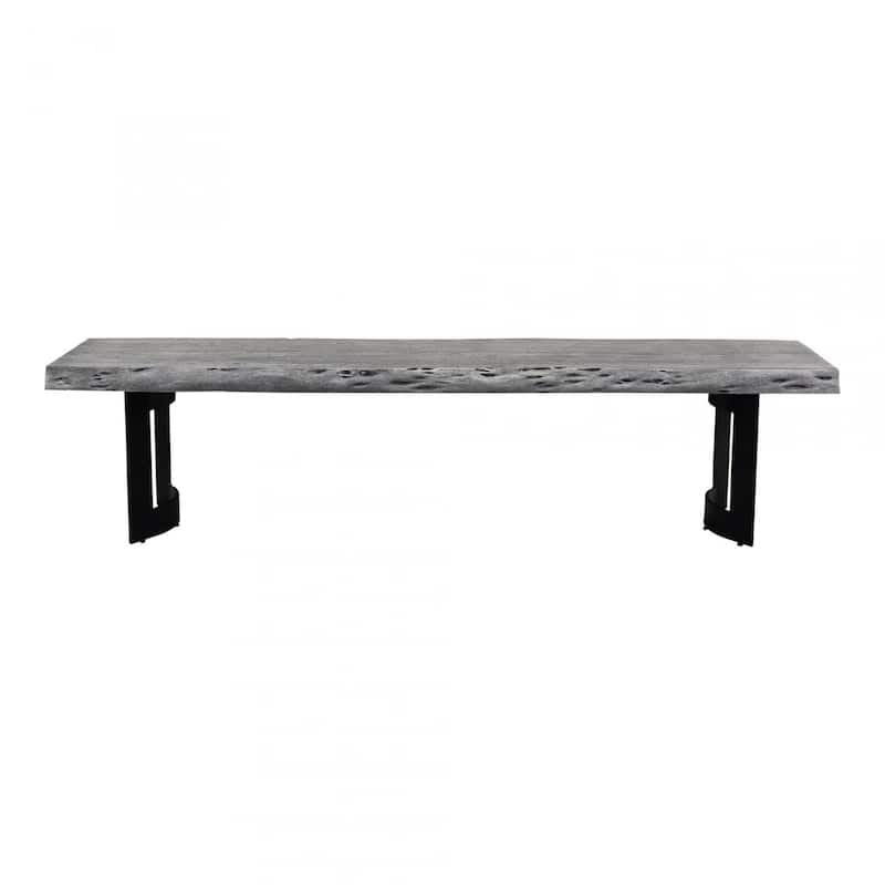 Aurelle Home Bennett Rustic Farmhouse Live Edge Bench