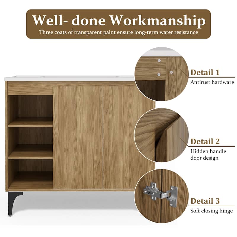 36-Inch MDF Bathroom Vanity with Sink – Functional Design for Everyday Use