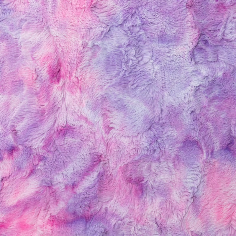 Faux Fur Abstract Bean Bag Chair - 4' - Unicorn Pink