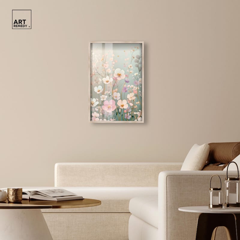 Tiny Blooms I Shadowbox by Art Remedy