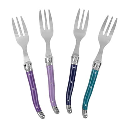 French Home Set of 4 Cake Forks - Plum Rose
